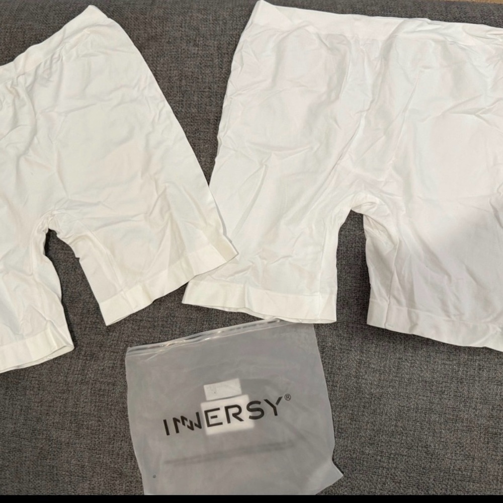 🔥3pkg Women's White Shapewear Shorts
